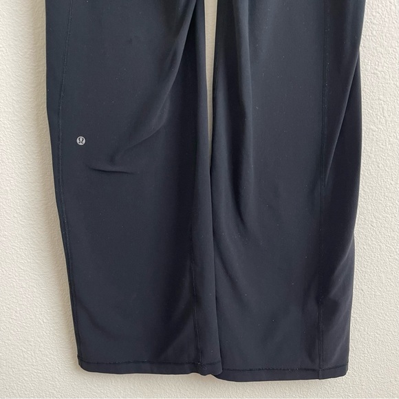 LULULEMON Black Groove Reversible Mid Rise Straight Wide Leg Yoga Pant Leggings - Picture 16 of 16